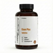 Eisen Tabletten mit Vitamin C. Vegan.