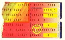 The Turtles Gary Lewis Buckinghams Grass Roots 6/14/85 Beverly Hills Ticket Stub