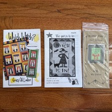 Lot Of 3 Halloween Witch Quilt Patterns Crazy...