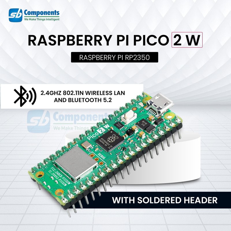sb components Raspberry Pi Pico 2 W With Headers
