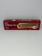 NEW Vintage Cardinal Cribbage Board Solid Wood 1993 Deluxe Edition 6311