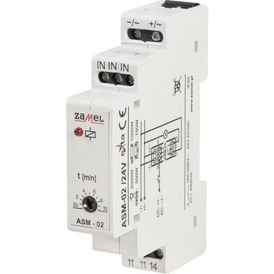 Zamel ASM-02/24V Relay Timer Lights Stairs Driving DIN 24V