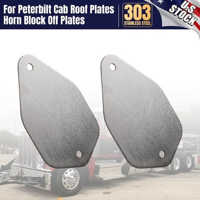 Pair Fit For Peterbilt Roof Plates Horn Kit Block Off CNC-machined Paintable USA