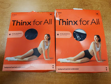 2Pk: Thinx All Day Absorbency Leakproof Underwear Hi-Waist Black Med. 2189-E10E