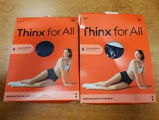 2Pk: Thinx All Day Absorbency Leakproof Underwear Hi-Waist Black Med. 2189-E10E