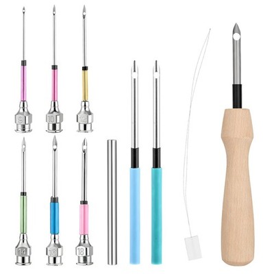 12PCS Punch Needle Embroidery Kit Adjustable Tool Set for Cross Stitch Craft