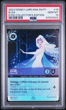 2023 DISNEY LORCANA EN D100 COLLECTORS EDITION 19 ELSA GLOVES OFF PSA 10