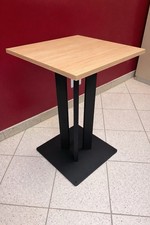 Tavolo Quadrato in Legno 70x70 cm – Base Nera Design Moderno – Altezza 74 cm
