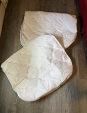 White Quilted bassinet Pads Set of 2 Soft Breathable Bedding for bassinet