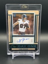 2024 Panini One Day One Rookie CADE STOVER Auto 5/5!! Blue RC #143 Texans 🔥
