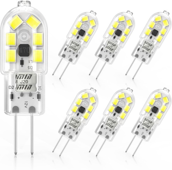 G4 LED Lampen, 2W 12V G4 Birnen, Kaltweiß 6000K, 180LM, Ersatz FüR 20W H-image
