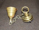 BRASS CEILING FIXTURE WITH 3 1/4" FITTER SHADE HOLDER #8006 — photo 2