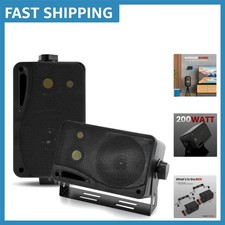 Lightweight 3-Way Outdoor Wall Speakers - 200W with Adjustable Sound Features