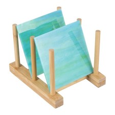 4 x 4 Inch Stained Glass Sheets, 2 Sheets Transparent Art Glass, Blue