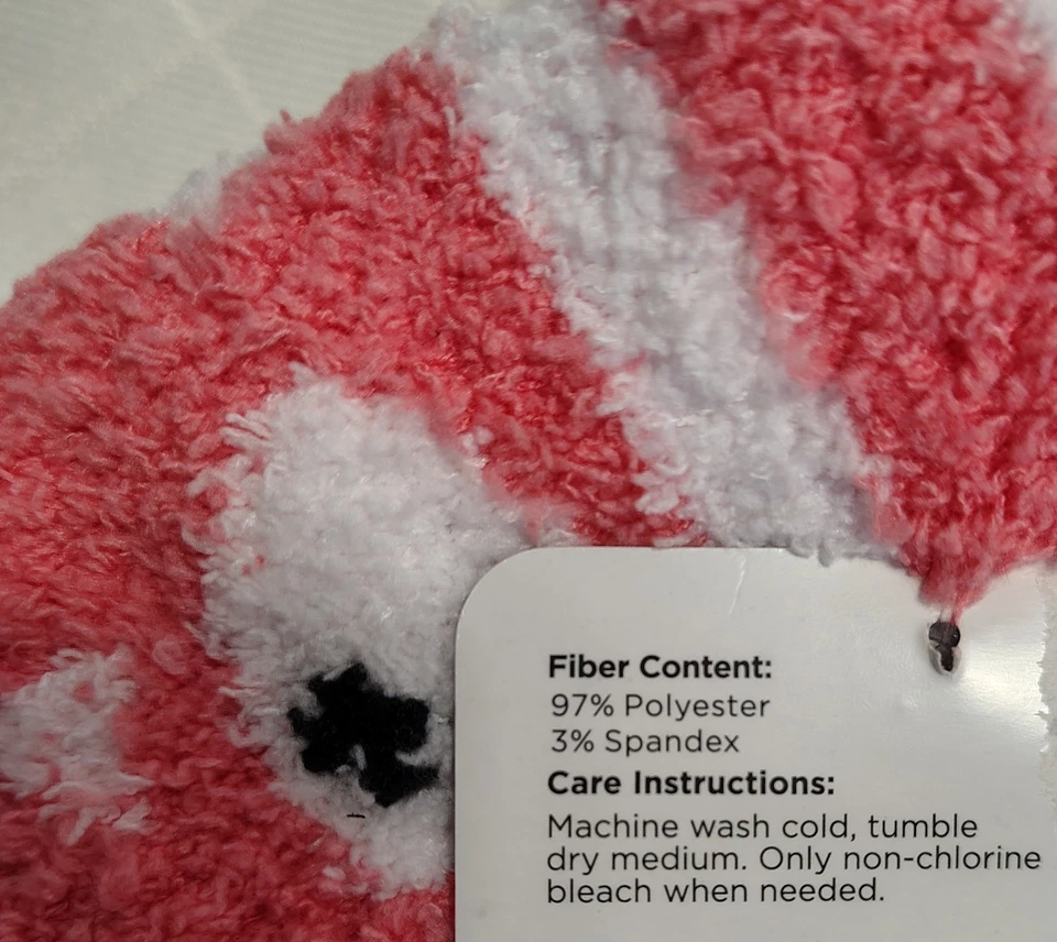 Bobbie Brooks Fox Acogedores Calcetines ROSA Coral Rayas Zapato Talla 4-10 Hasta la Rodilla Salón Foto 4 de 4