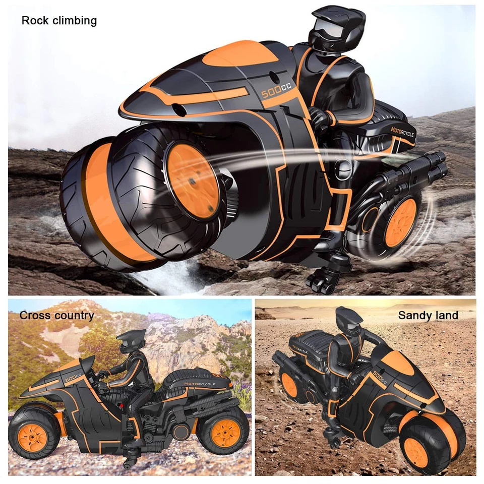 Remote Control Motorcycles, 360° Spinning Action Rotating Drift Stunt Motorbi... - Image 4 of 4