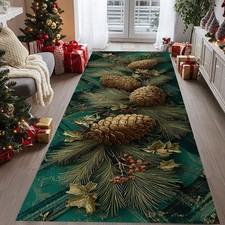 Christmas Pinecone Rug,Christmas Runner Rug, Christmas Rug, Christmas Area Rug,