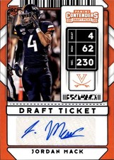 2020 Panini Contenders Draft Picks Ticket Blue Foil Jordan Mack 307 Auto