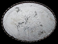 LC19119 VINTAGE 1970s  SPIRAL DESIGN  ART/FASHION BELT BUCKLE