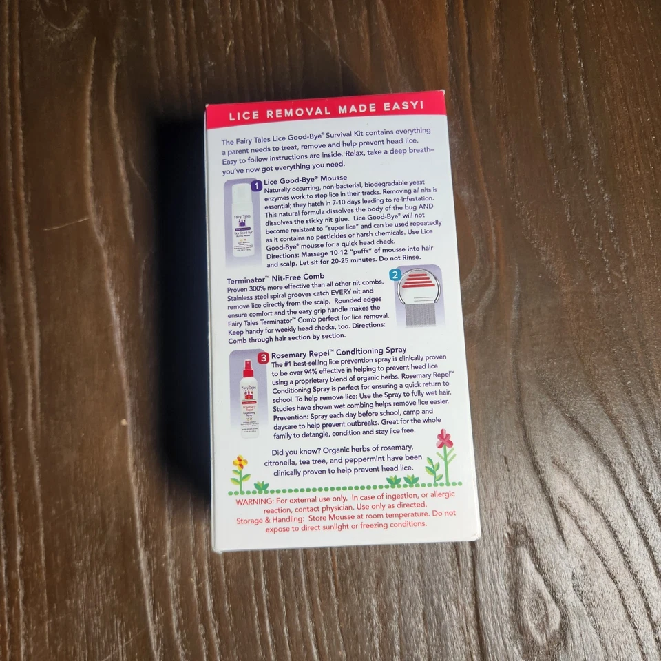 Fairy Tales Lice Good-Bye набор для выживания мусс для лечения вшей - расческа и зажим - Изображение 2 из 4