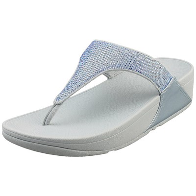 FitFlop Lulu Crystal Embellished Womens Platform Sandals in Blue UK  UK