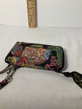 Vera Bradley wristlet wallet retired pattern clear plastic on front for ID