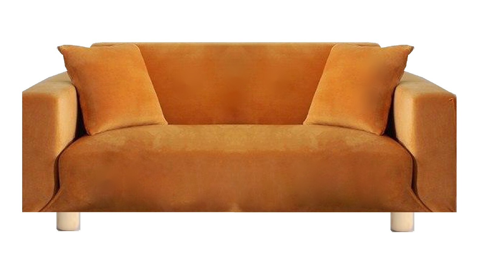 Housse de canapé en velours orange 195x230 cm pour réchauffer vos soirées cocooning