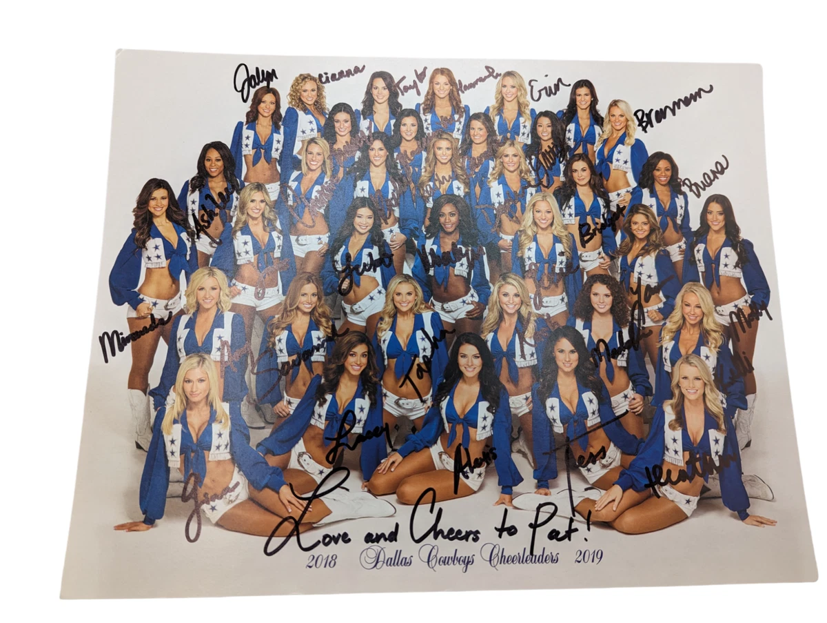 COWBOYS CHEERLEADER AUTHENTIC AUTOGRAPHED PHOTO SIGNATURES 2018 19