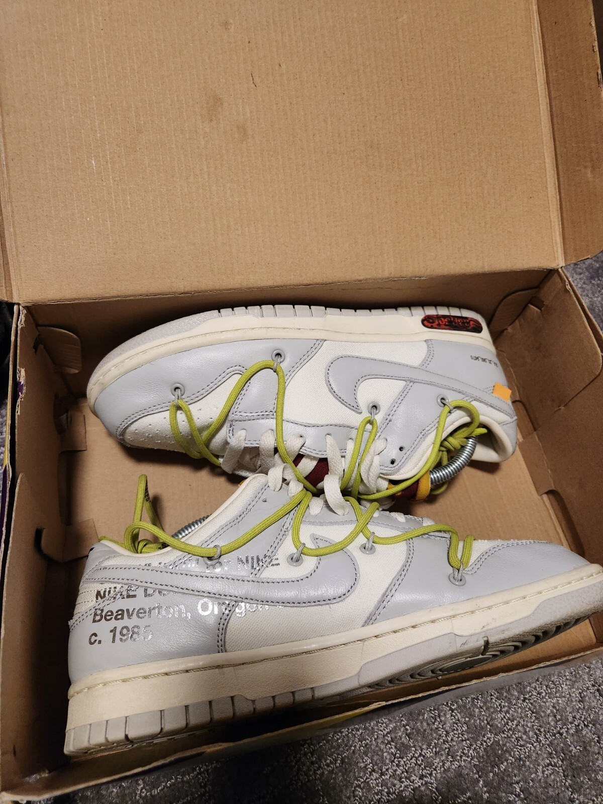 OFF WHITE X NIKE Taglia 8 Nike Off White x Dunk Low Lotto 08 di 50