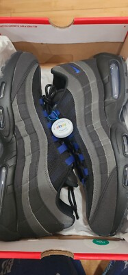 NIKE AIR MAX 95~MENS 12~**JEWELED*BLACK/DEEP ROYAL BLUE~BRAND NEW