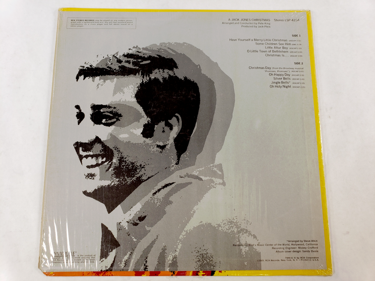 A Jack Jones Christmas RCA Victor Stereo 1969 Pete King Sound Track Music  Record
