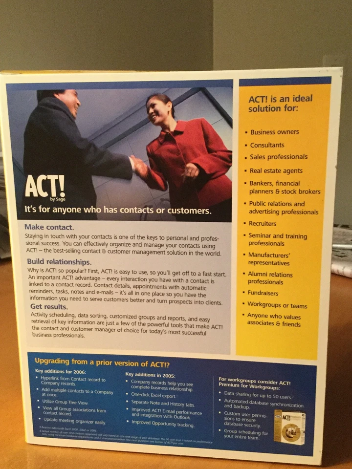 BRAND NEW Act! 2006 Version 8 Contact And Customer Manager NFR. Standard 5 Seat - Image 2 of 4