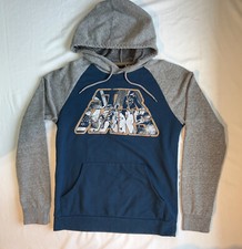 STAR WARS Luke, Leia, Vader, Hoodie Teal Blue Gray Sweatshirt Pullover Youth S