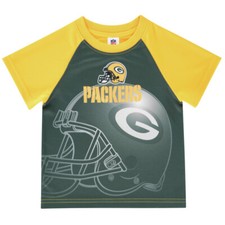 Camisa Green Bay Packers Performance Bebé Niño Pequeño, Casco de Fútbol Americano Gerber NFL
