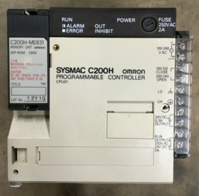 OMRON SYSMAC C200H-CPU01-ED PROGRAMMABLE CONTROLLER /W C200H-ME831