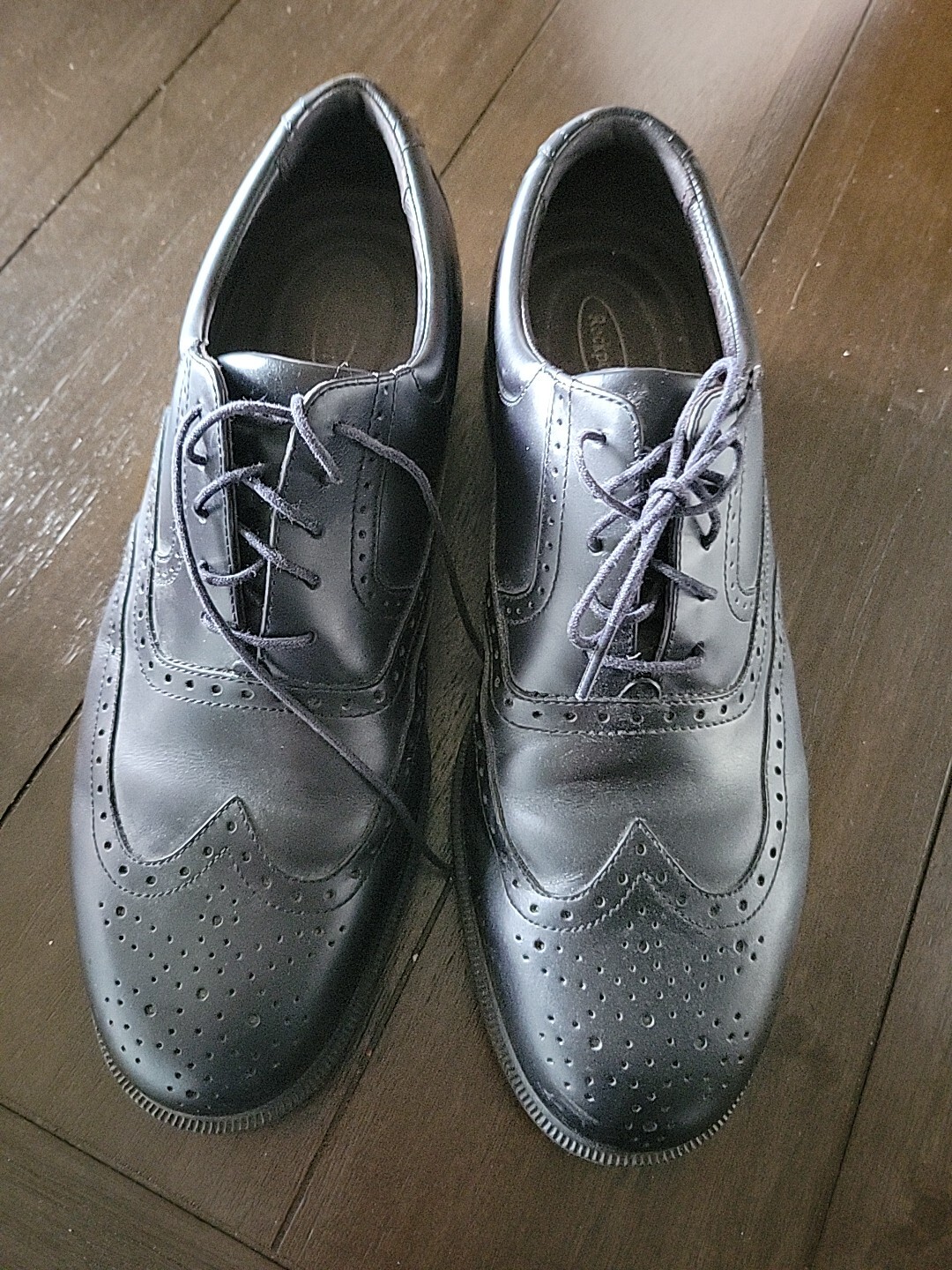 SAOLA Abito Oxford in pizzo Rockport pelle nera scarpe casual da uomo taglia 11 M US 44 5EU