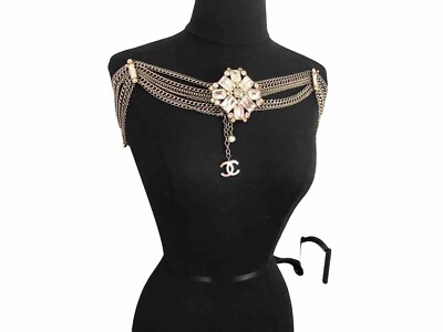 Chanel Silver Black Crystal Chain Belt Necklace m_65c67e5bc9a2288110eea68e.jpg main image 3