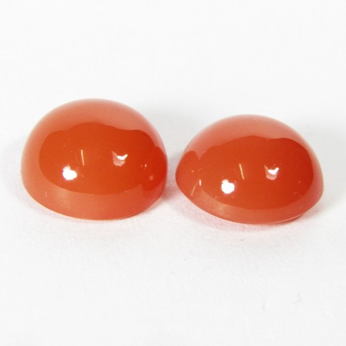 12.70Cts Natural Orange Moonstone 11.7mm Round Cabochon Matching Pair Gemstones - Picture 4 of 4