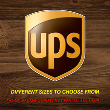 UPS PARCEL SERVICES MAIL LOGO VINYL STICKER DECAL CAR TRUCK BUMPER