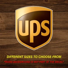 UPS PARCEL SERVICES MAIL LOGO VINYL STICKER DECAL CAR TRUCK BUMPER