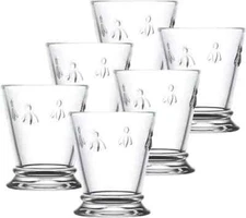 LA ROCHERE Napoleon Bee 9 oz Tumblers Set of 6 NEW in Box