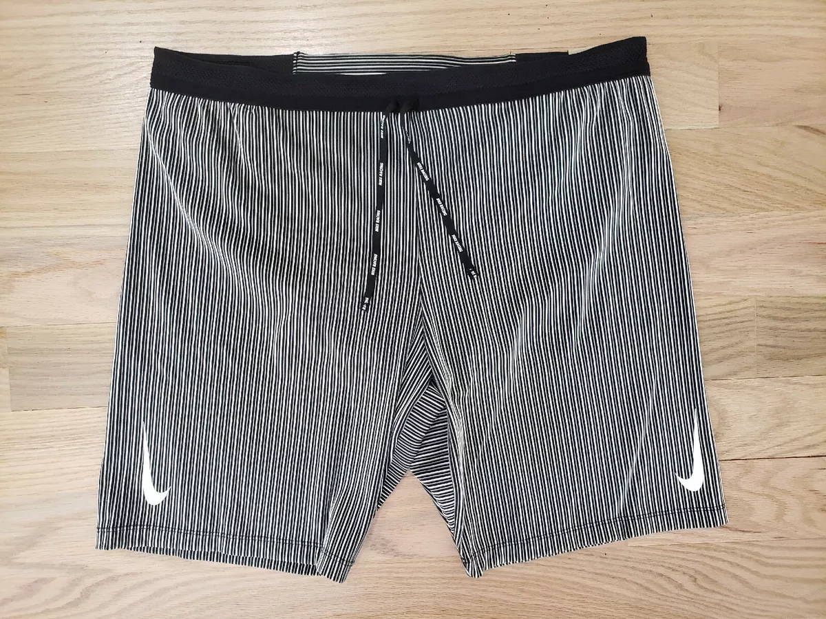 Nike Men's Dri-FIT ADV Aeroswift Half Tights DM4622-015 Black/White Size XXL