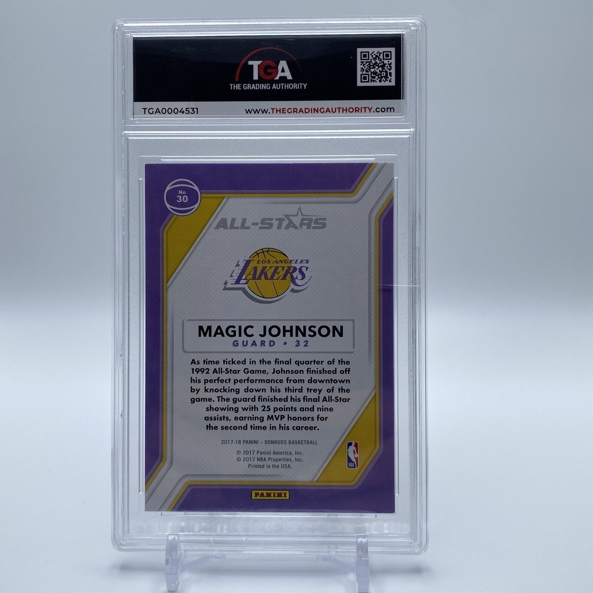 2017 -18 Panini Donruss All Stars Magic Johnson #30 Los Angeles