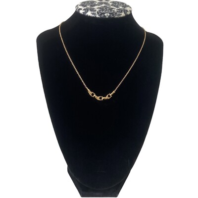 Authentic COACH Signature Mini ''C''s Gold Tone Necklace 16'' + 2'' Extender NEW