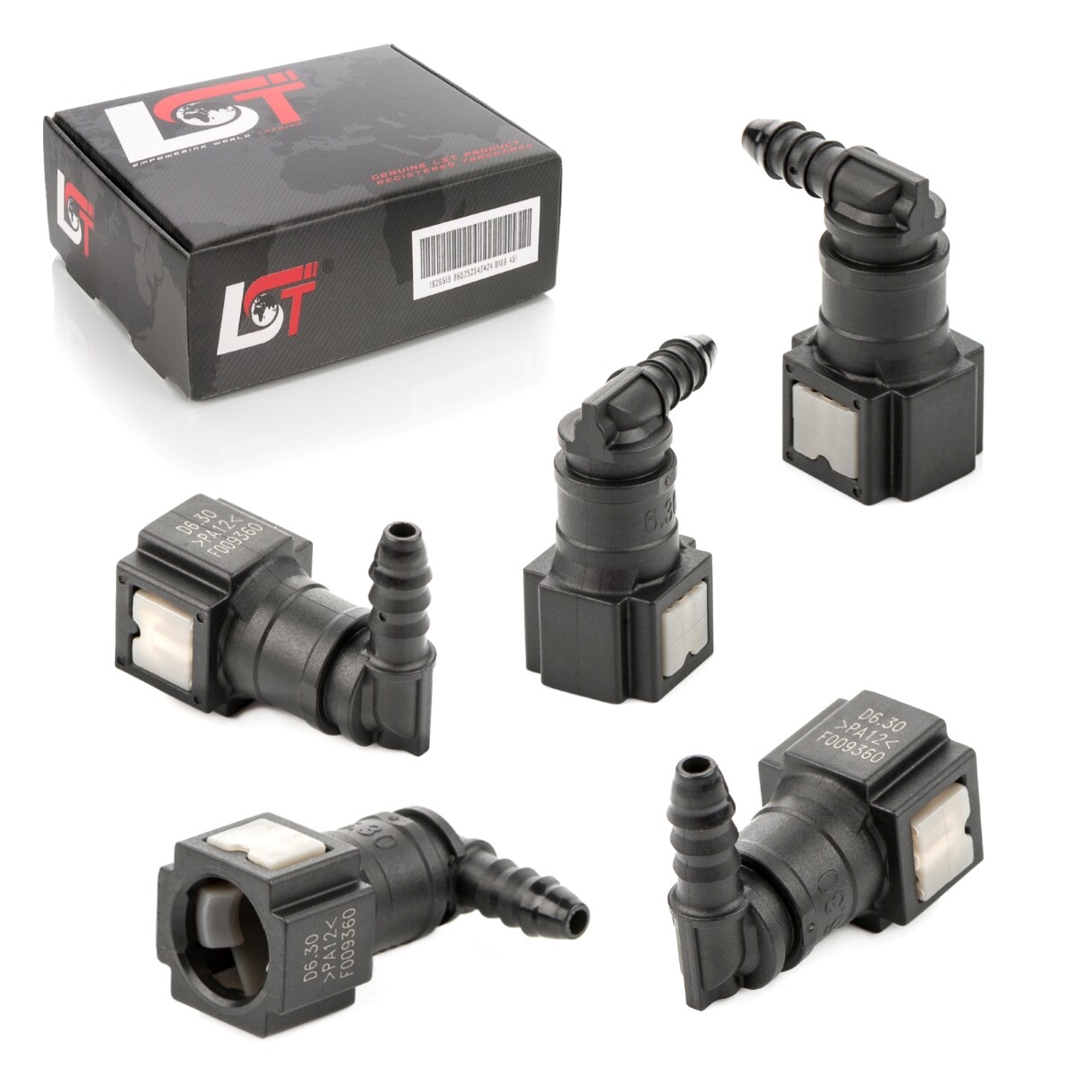 5x Quick Release Fuel Line Hose Coupling L-Piece Narrow 6.3 * 6mm