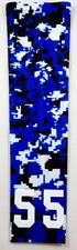 PICK YOUR NUMBER Kids Baseball Football Arm Sleeve CAMO ROYAL BLUE BLACK WHITE
