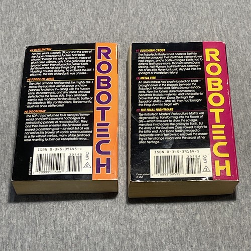 Robotech - First Generation #4-9 Two paperback lot - 1994 Del Rey Books Vintage - Bild 2 von 2