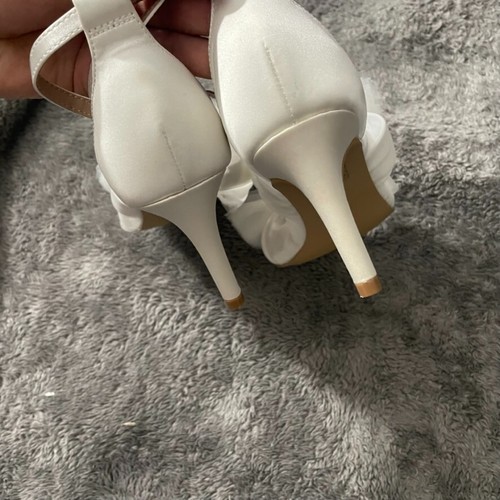 New Bhldn Anthropologie Bridal Oresme Tulle Heels Size 6 - Picture 4 of 7