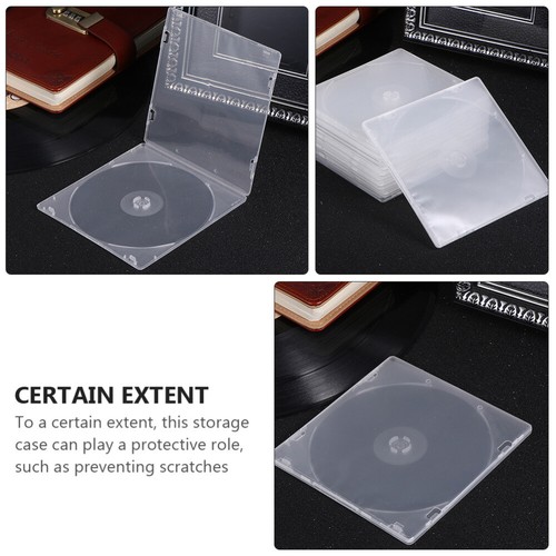 Set of 3 Dvd Box Clear Cd Holder Organizer for Discs Storage Case - Afbeelding 3 van 12