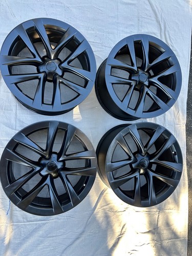 21” Tesla Model S OEM Factory Arachnid Gloss Black Wheels Rims | eBay